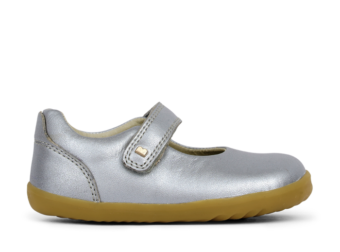 Bobux Delight Silver Baby Mary Jane Shoes Final Sale
