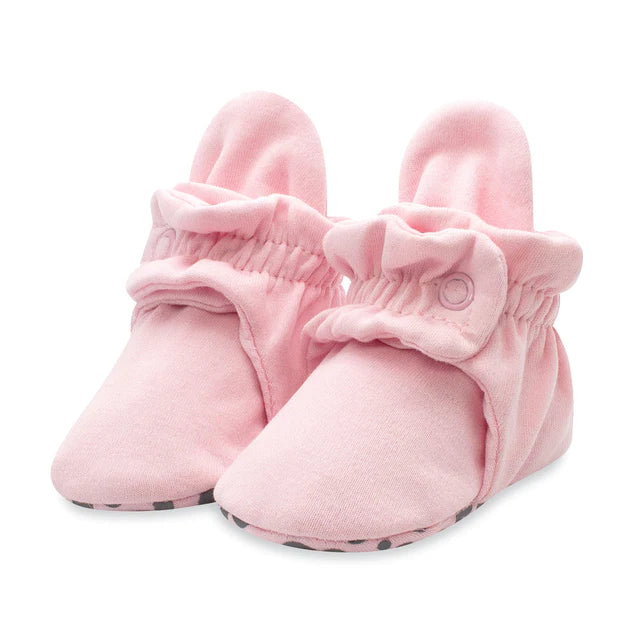 Zutano Organic Cotton Baby Pink Gripper Baby Bootie GoldenBug