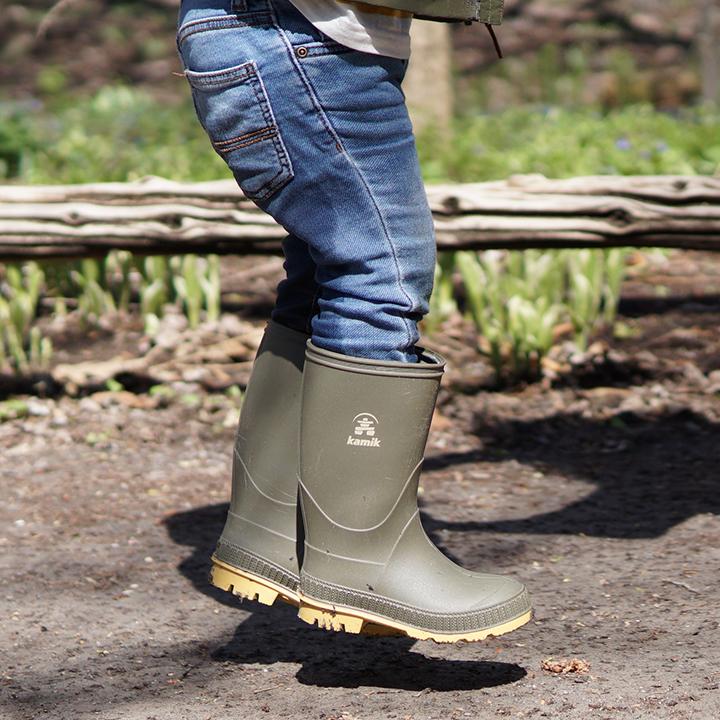 Kamik Stomp Rain Boots Kids Olive 3