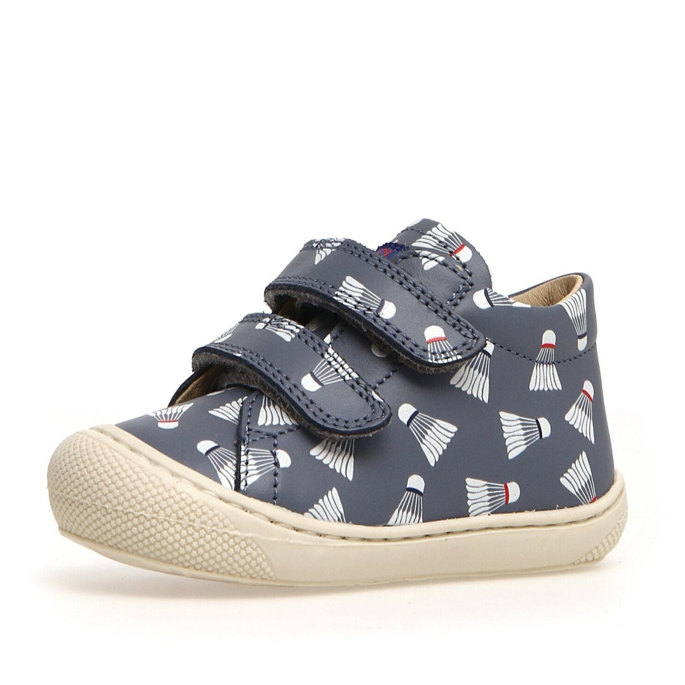 T-strap Shoes with Velcro - Celeste