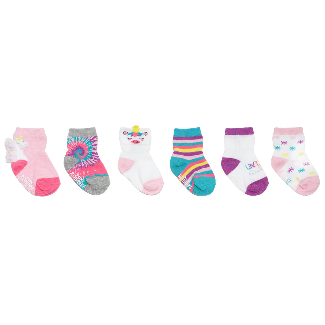 Robeez Magical Unicorn 6 Pack Baby Socks GoldenBug